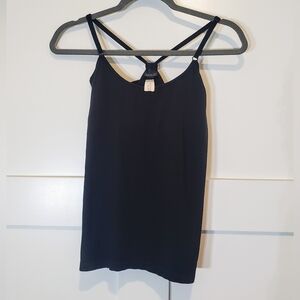 Body By Victoria Black Cami Camisole Stretch Tank Top Sz Large Adjustable Straps
